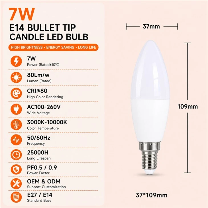 7W LED SES E14 Globe suppliers